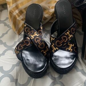 Gucci wedge sandals